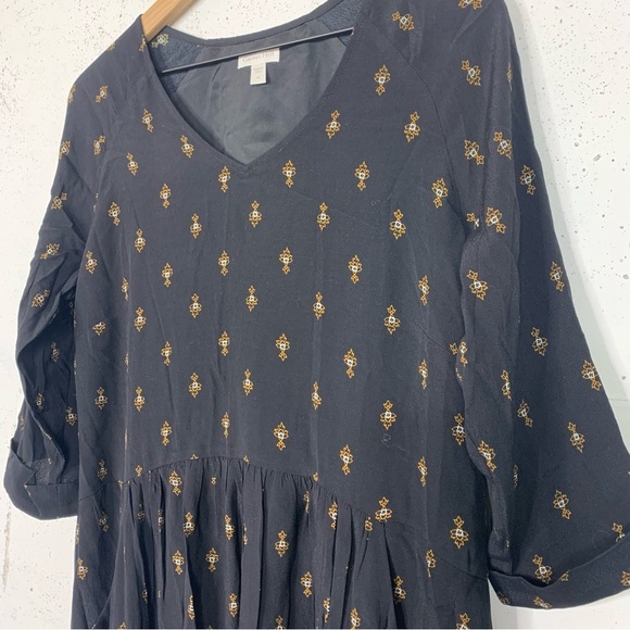 Garnet Hill Drop Waist V Neck Spring Dress Size 10 - Picture 4 of 8